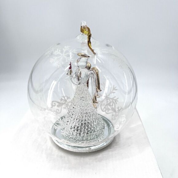 Sorelle Christmas Light Up Color Change Angel Glass Globe Ornament & Batteries - Picture 3 of 7